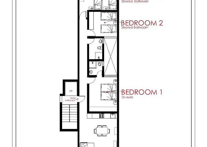 F9 3, Private Two Single Beds With Shared Bathroom In Shared Flat *